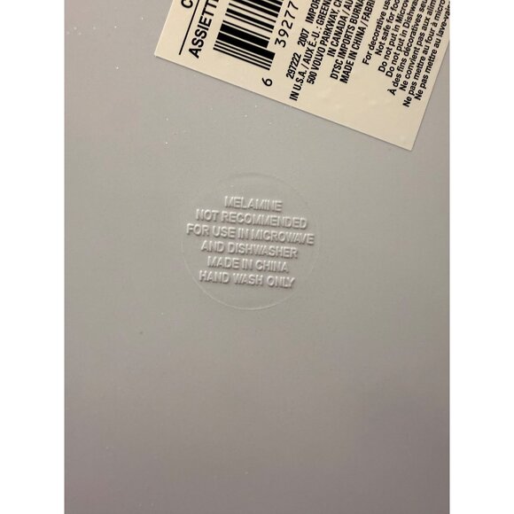 Set of 24 Christmas Charger Plates Melamine Black Red Check 13 In - Picture 6 of 6